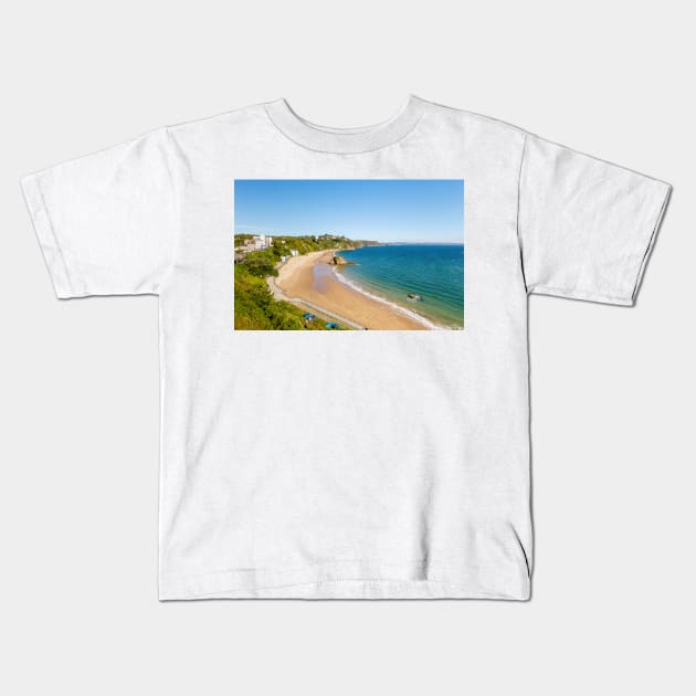 Tenby North Beach, Pembrokeshire, Wales Kids T-Shirt by GrahamPrentice
